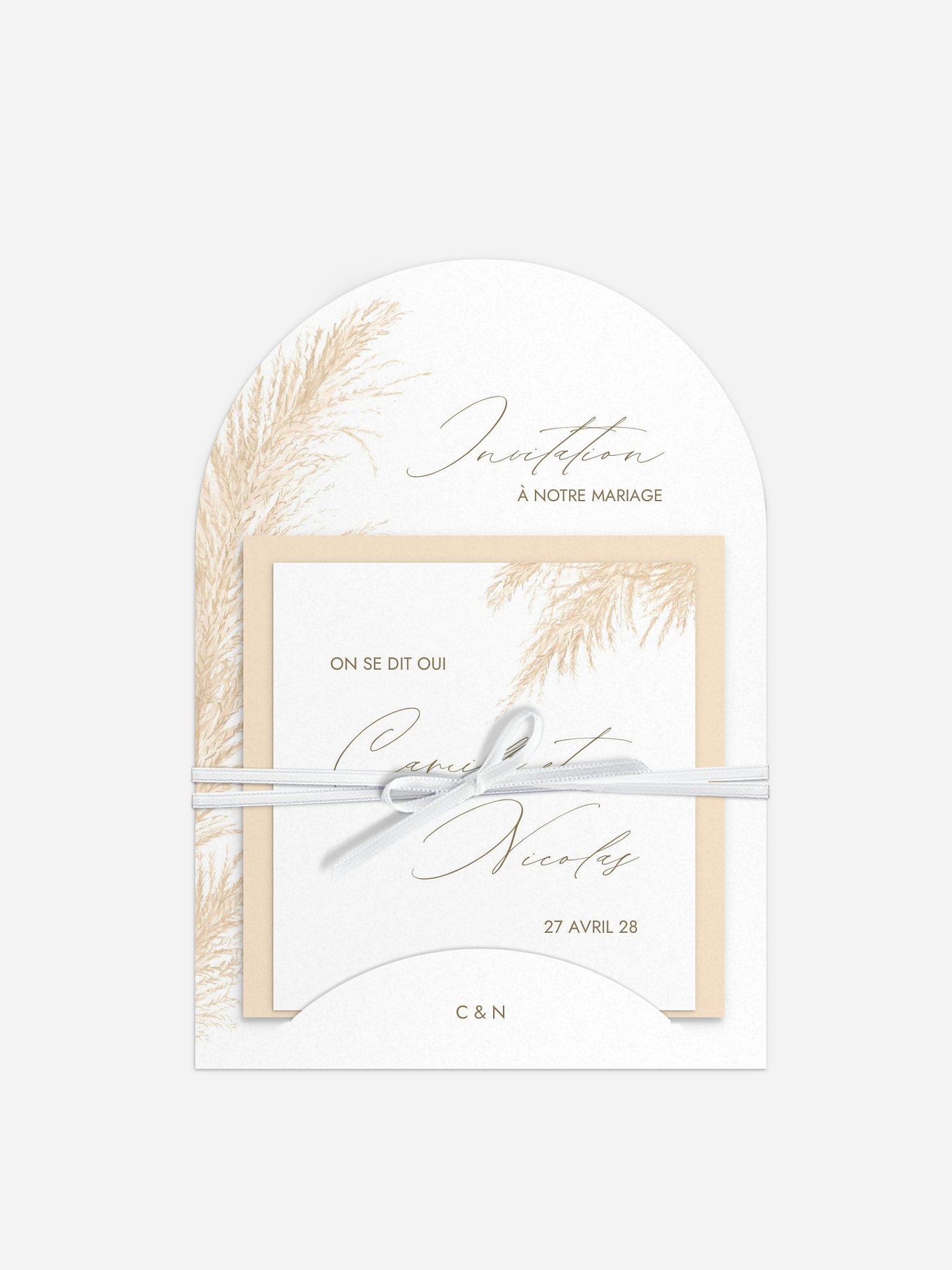 Faire-part de mariage Un vent de romance