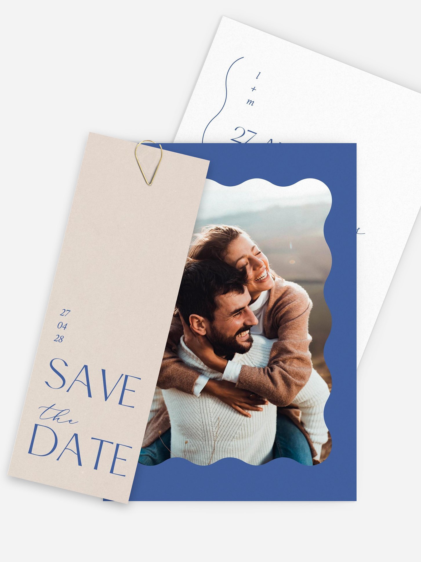 Save the date Wavy Blue