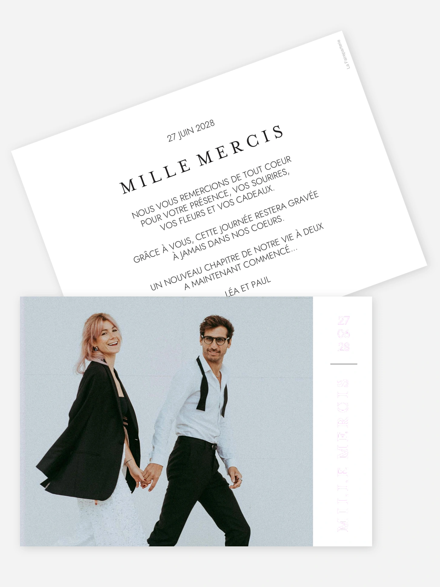 Carte de remerciements At Last