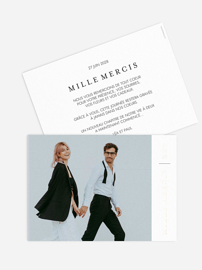 Carte de remerciements At Last