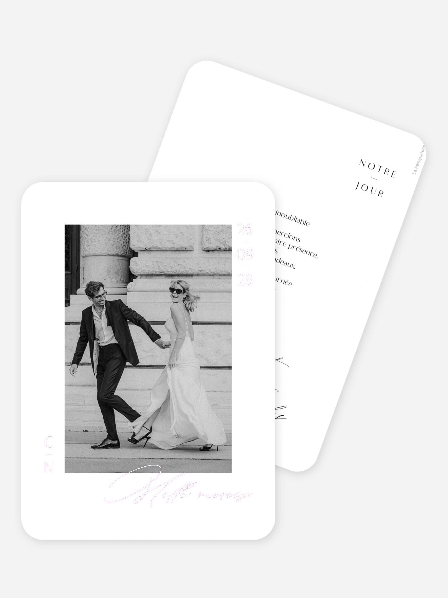 Carte de remerciements Souvenirs inoubliables