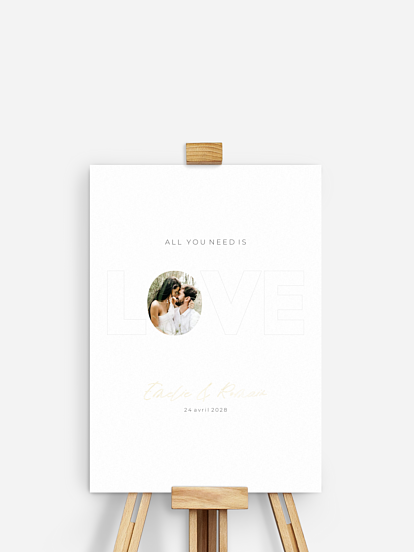 Affiche à empreintes Les Mots du Cœur