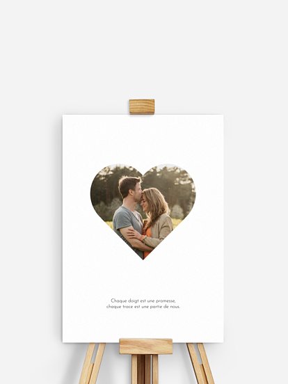 Affiche à empreintes Photo du cœur
