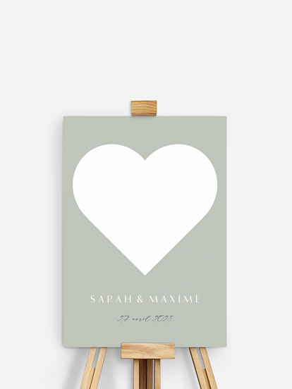 Affiche à empreintes Amour de cœur