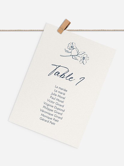 Cartons plan de table mariage Méditerranéen