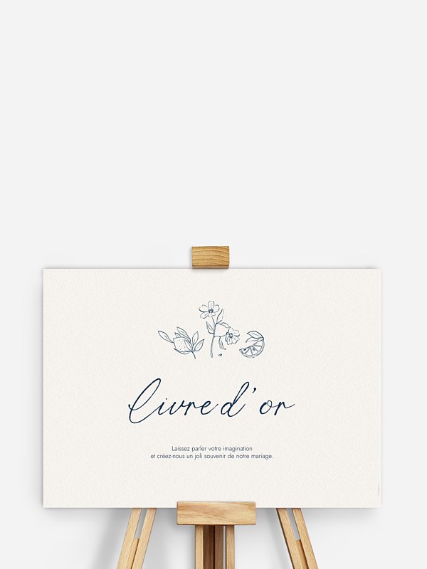 Affiche livre d'or mariage Méditerranéen