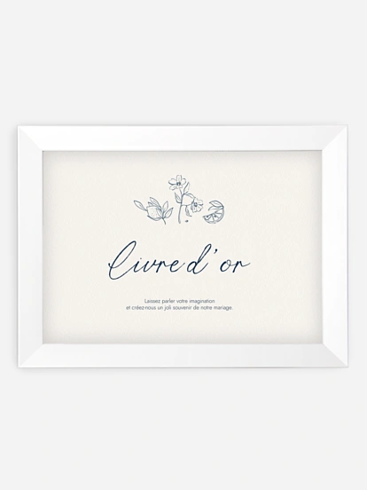 Affiche livre d'or mariage Méditerranéen