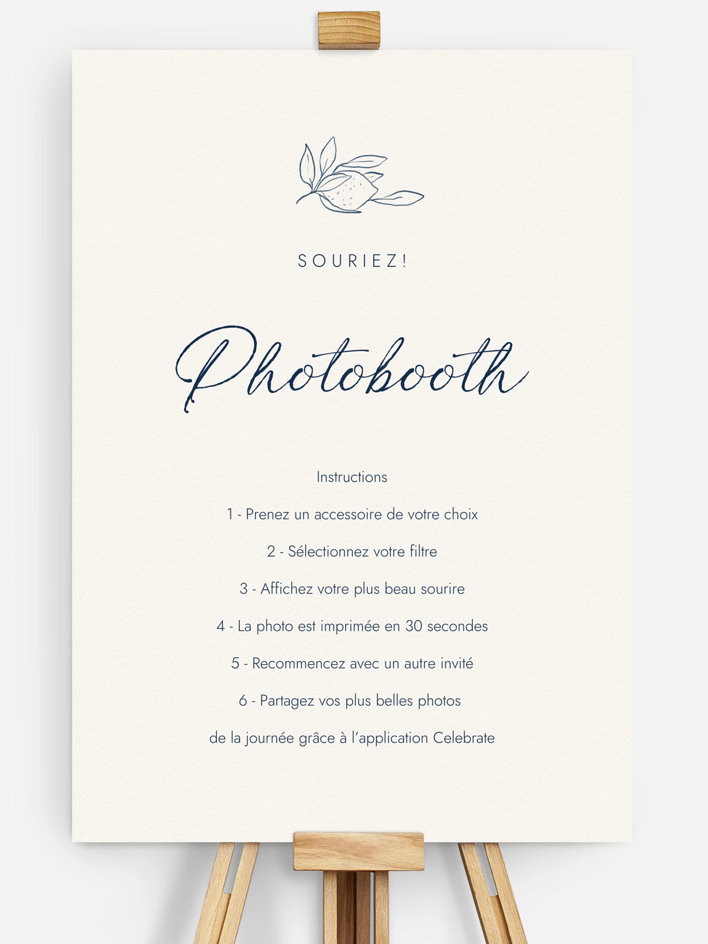 Affiche photobooth mariage Méditerranéen