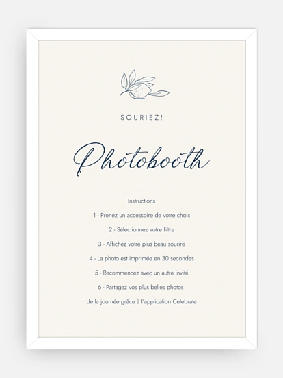Affiche photobooth mariage Méditerranéen