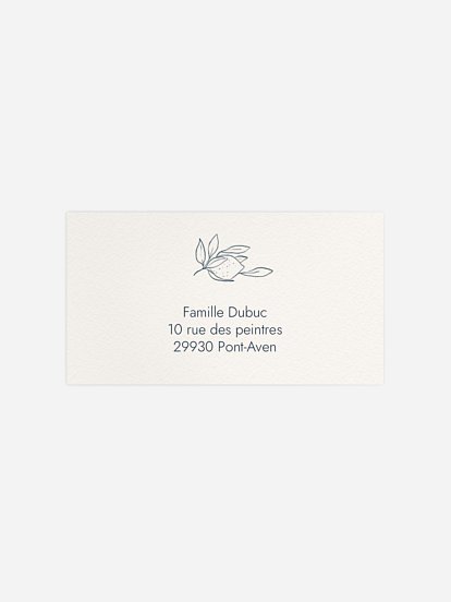 Étiquette destinataire mariage Méditerranéen