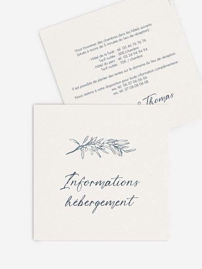 Carton information hébergement Méditerranéen