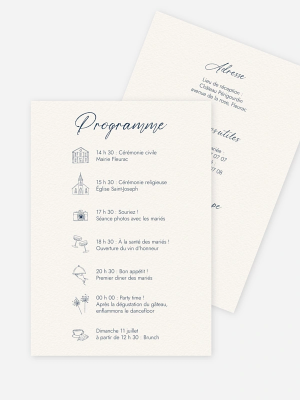 Programme mariage Méditerranéen