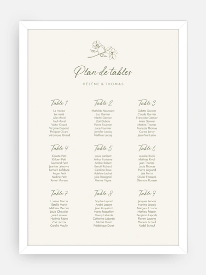 Plan de tables Méditerranéen