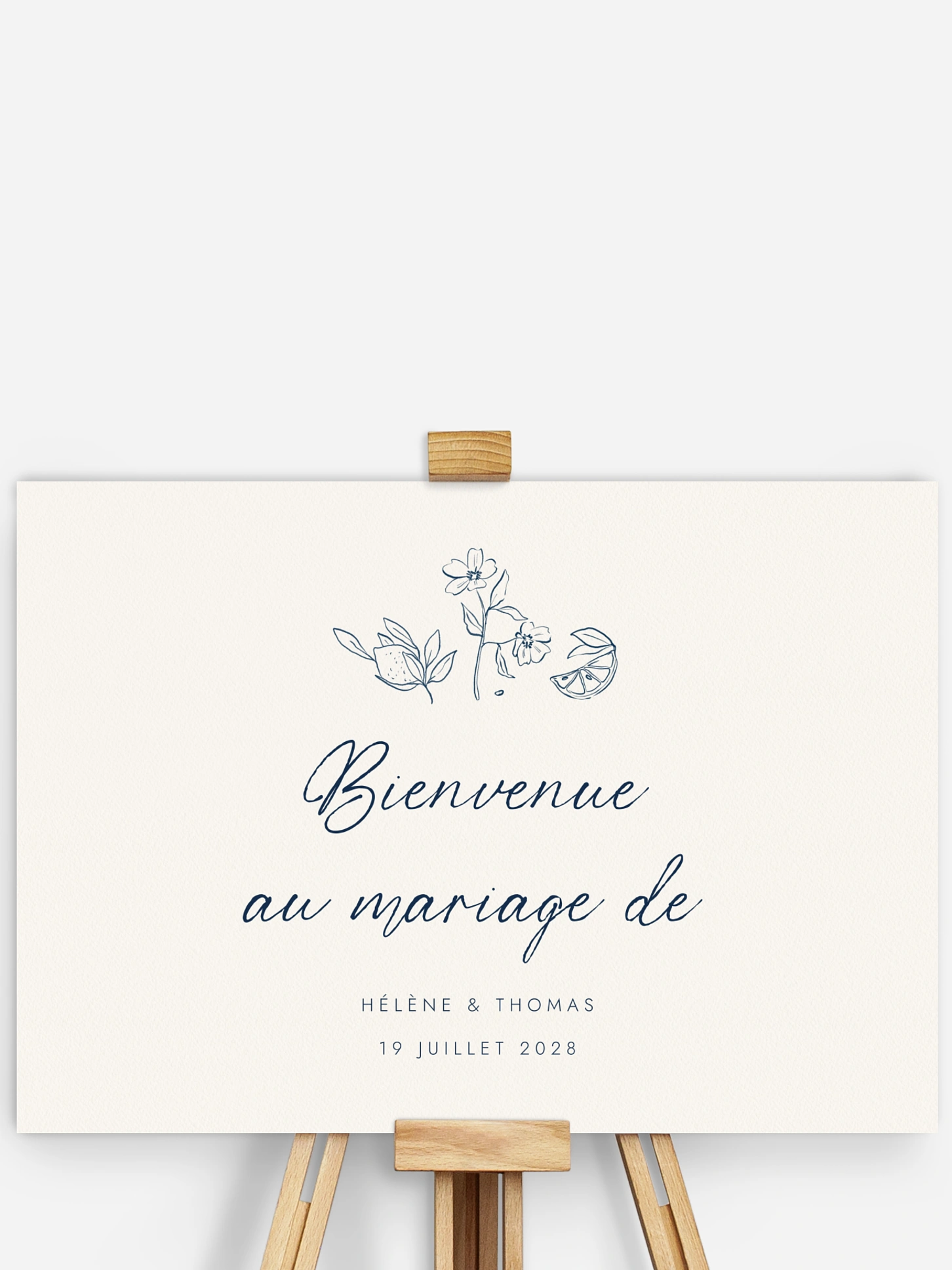 Poster bienvenue mariage Méditerranéen