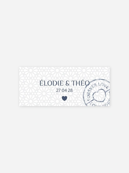 Étiquette cadeau mariage Passeport pour le bonheur