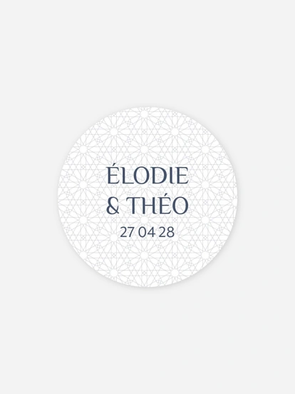 Étiquette cadeau mariage Passeport pour le bonheur