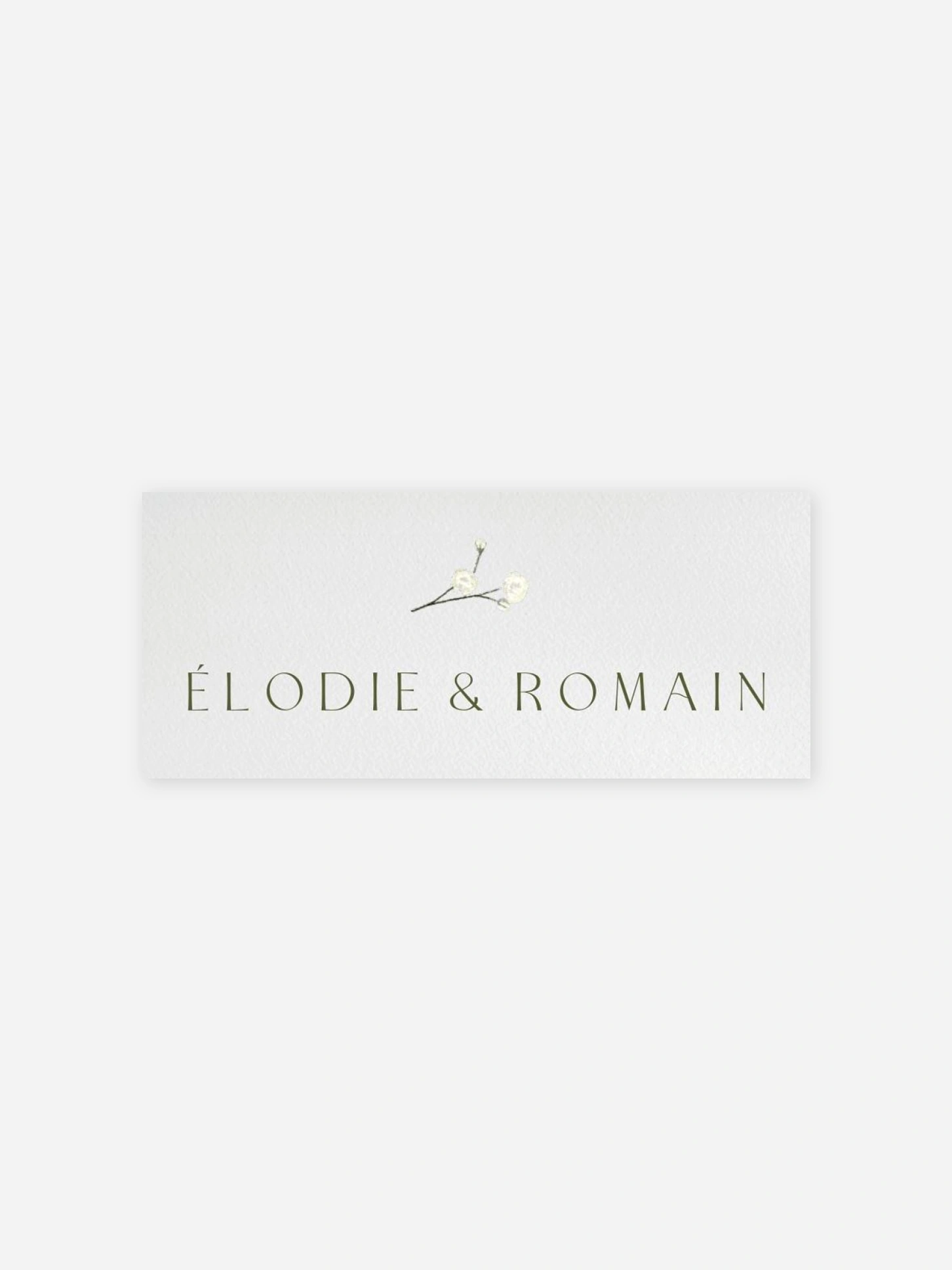 Étiquette cadeau mariage Éclosion d’amour