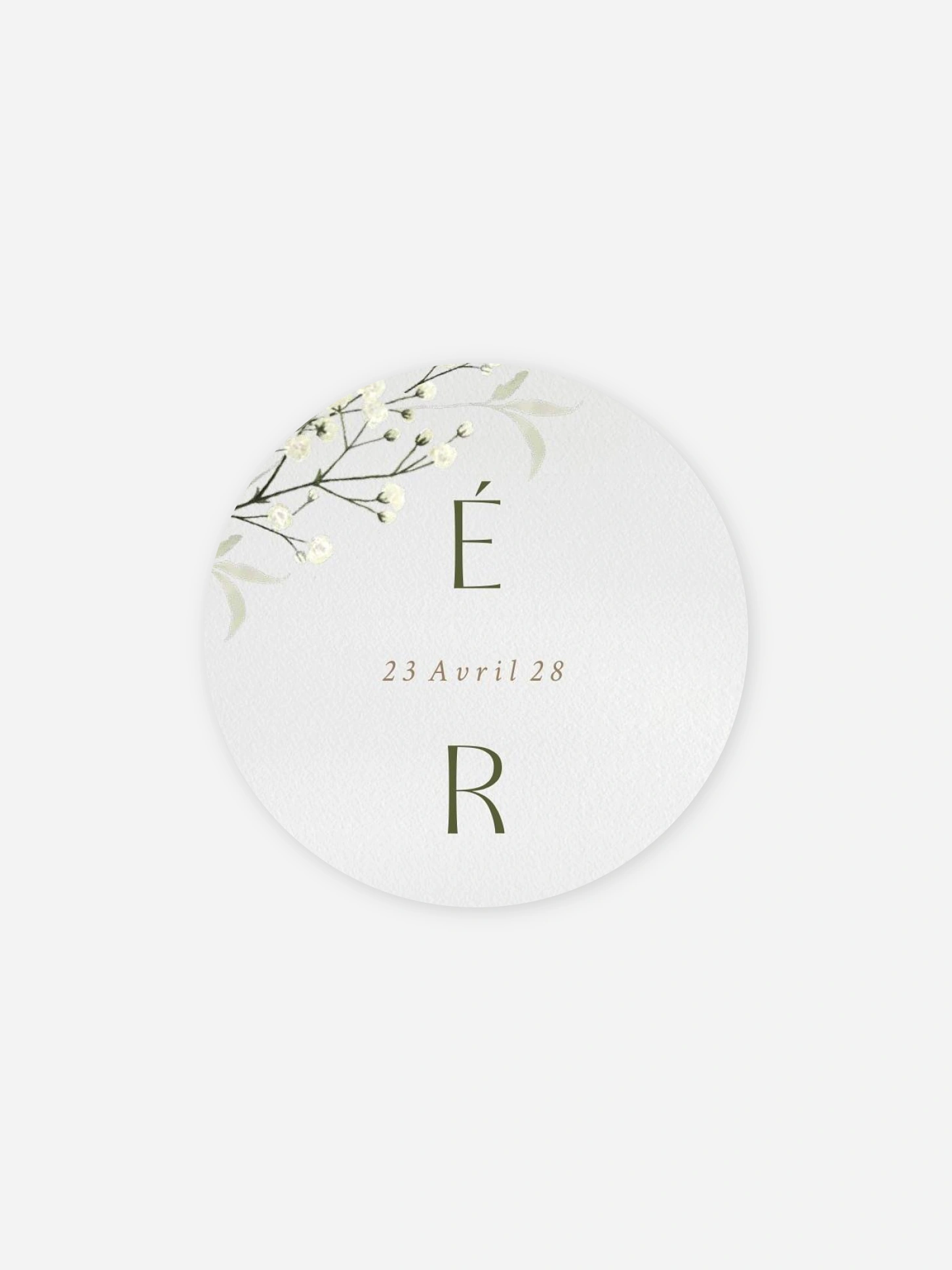 Étiquette cadeau mariage Éclosion d’amour