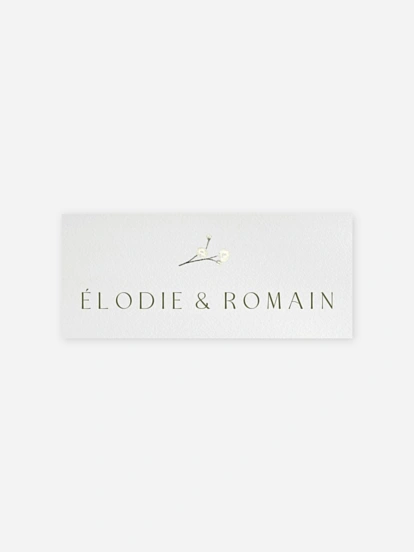 Étiquette cadeau mariage Éclosion d’amour