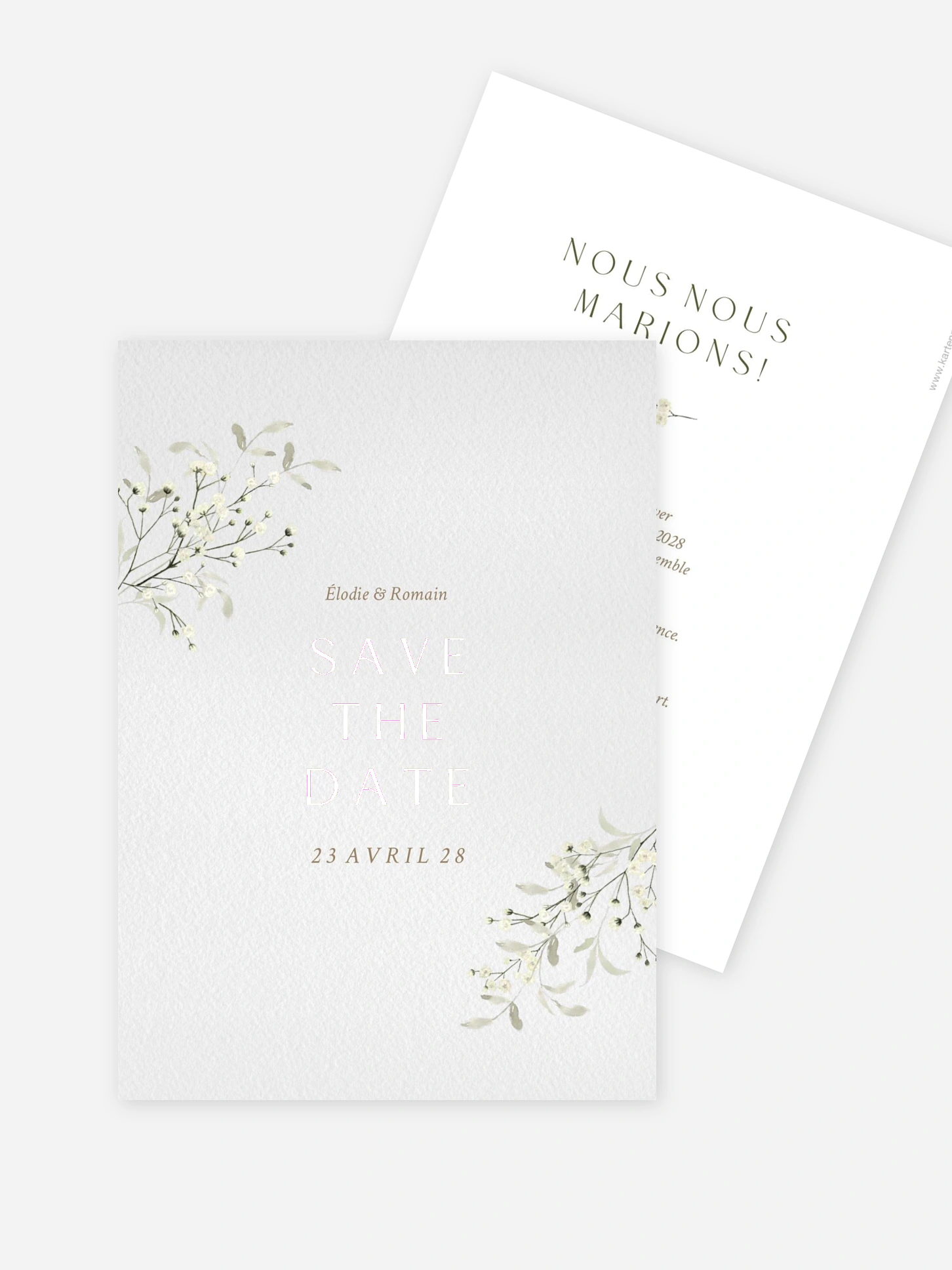 Save the date Éclosion d’amour