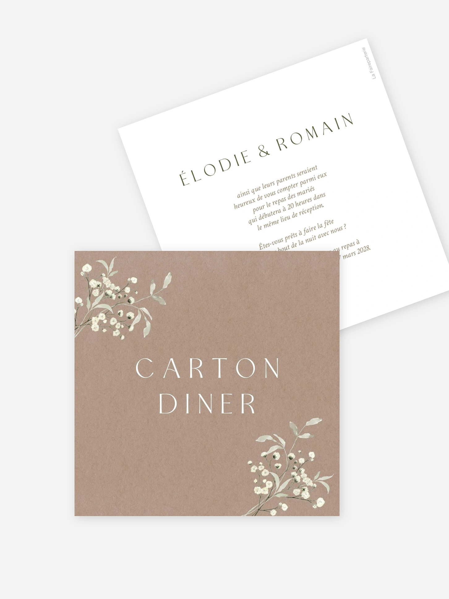 Carton d'invitation Éclosion d’amour