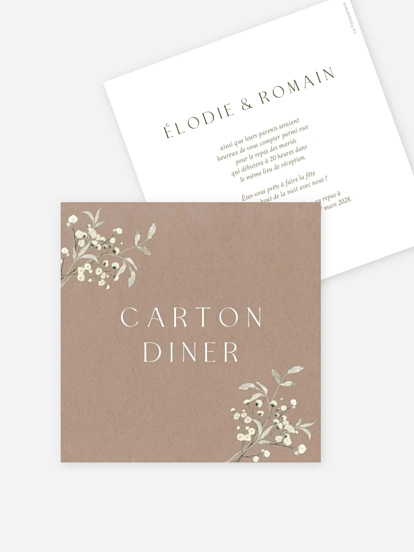 Carton d'invitation Éclosion d’amour