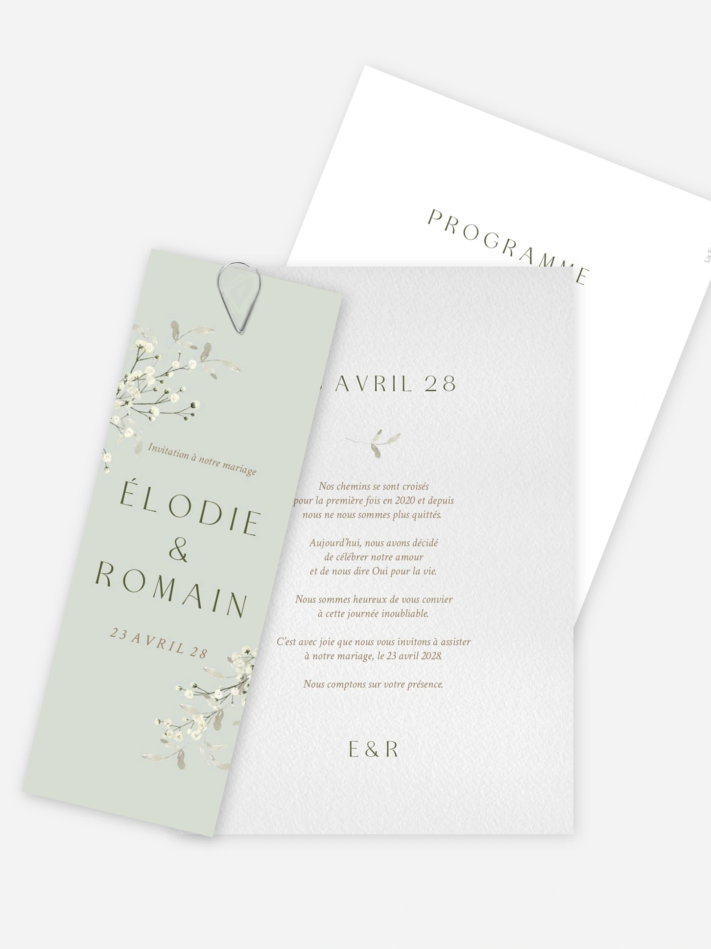 Faire-part de mariage Éclosion d’amour