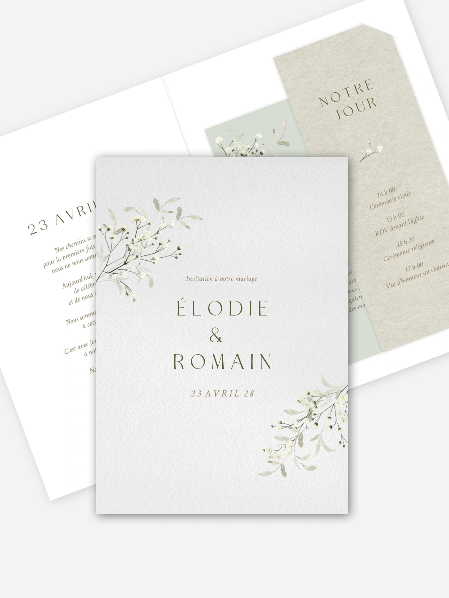 Faire-part de mariage Éclosion d’amour