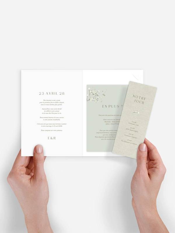 Faire-part de mariage Éclosion d’amour