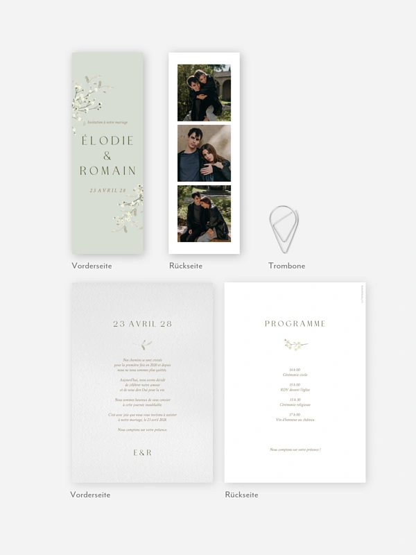 Faire-part de mariage Éclosion d’amour