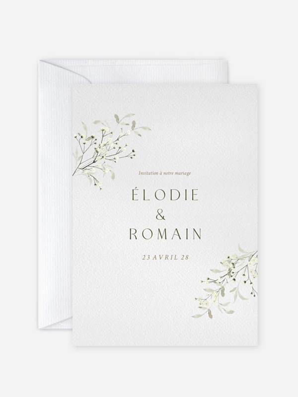 Faire-part de mariage Éclosion d’amour