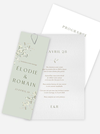 Faire-part de mariage Éclosion d’amour