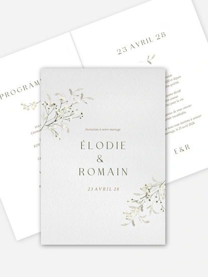 Faire-part de mariage Éclosion d’amour