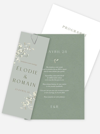 Faire-part de mariage Éclosion d’amour