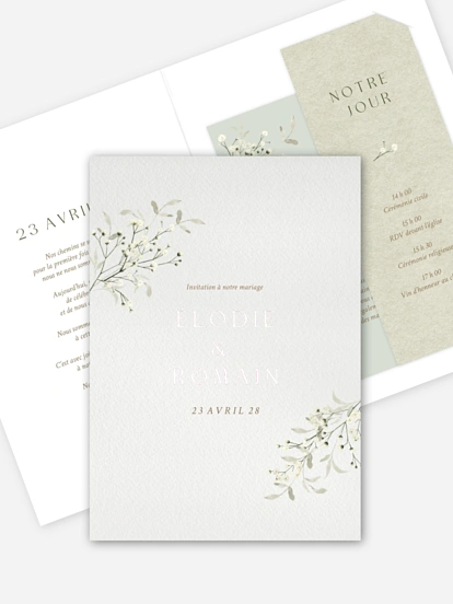 Faire-part de mariage Éclosion d’amour