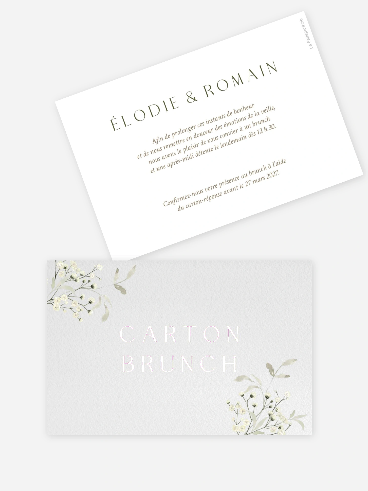 Carte brunch Éclosion d’amour