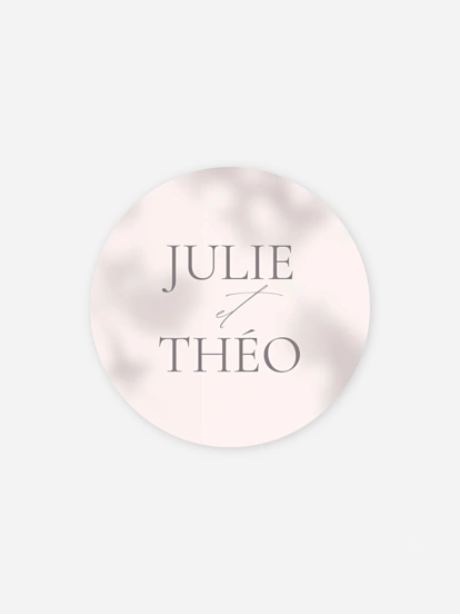 Étiquette cadeau mariage Komorebi Joy