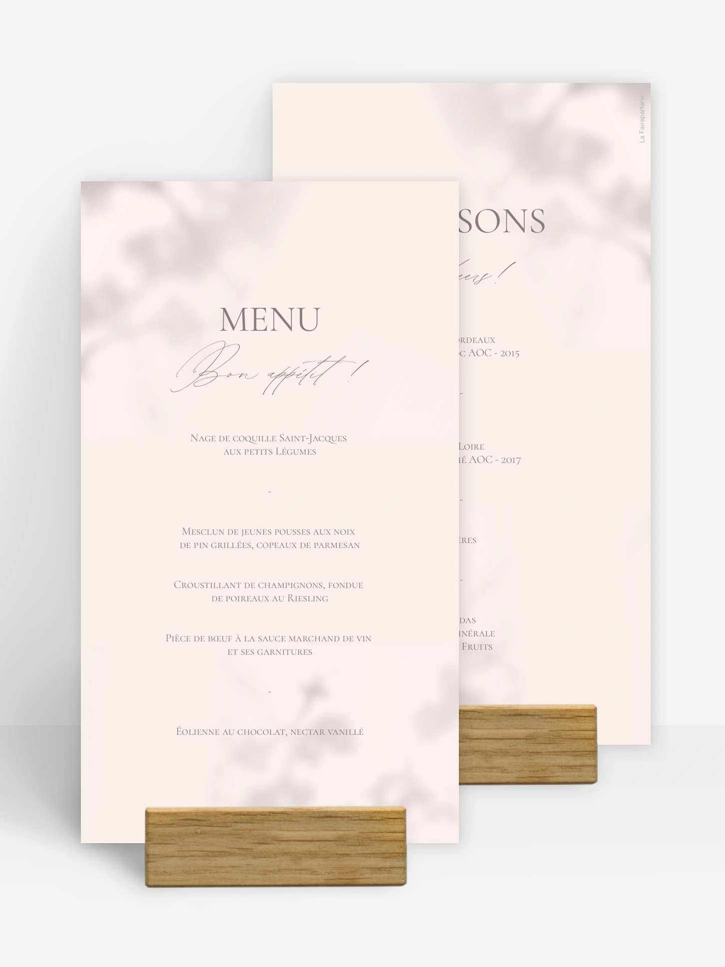 Menu mariage Komorebi Joy