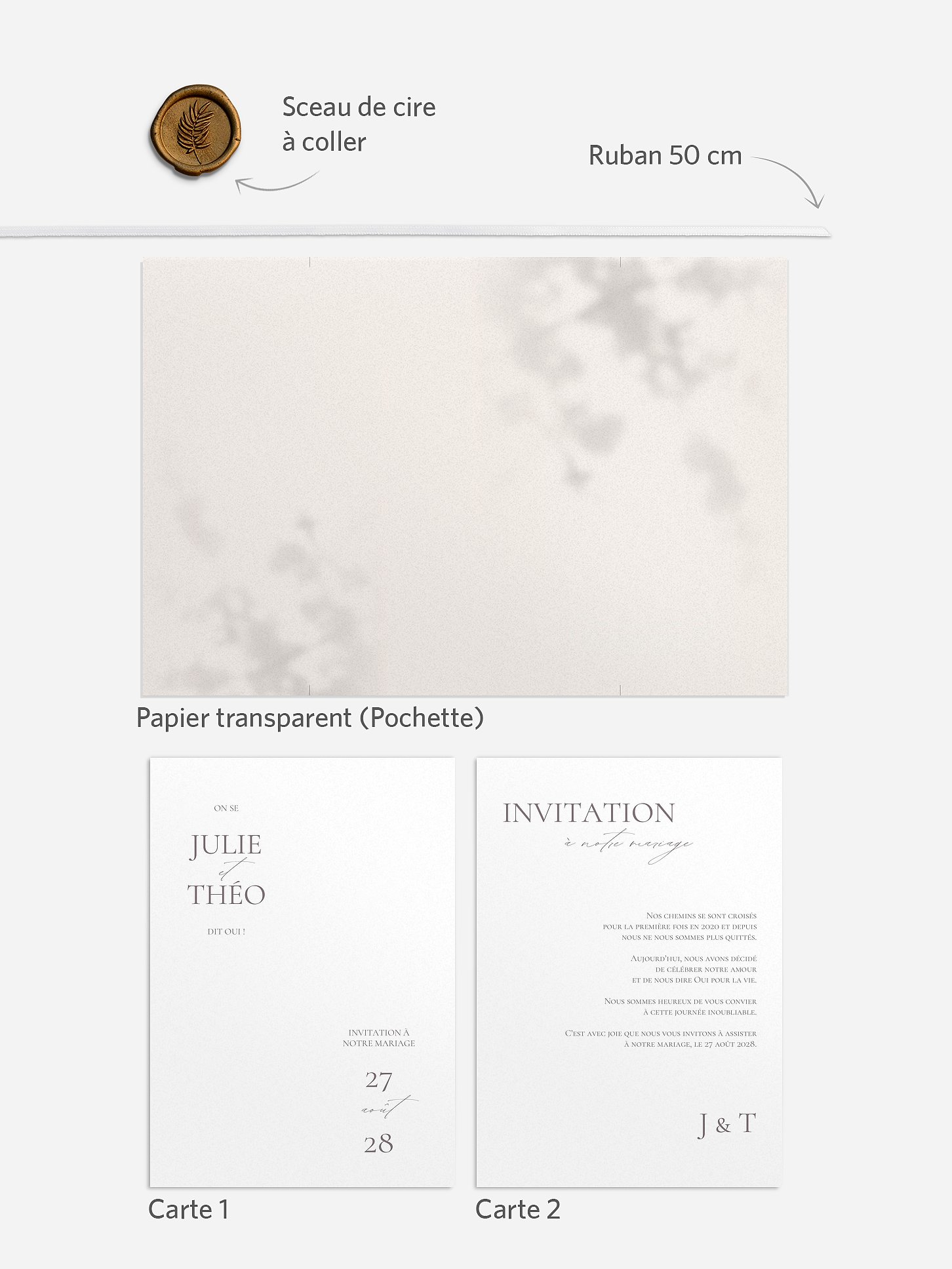 Faire-part de mariage Komorebi Joy