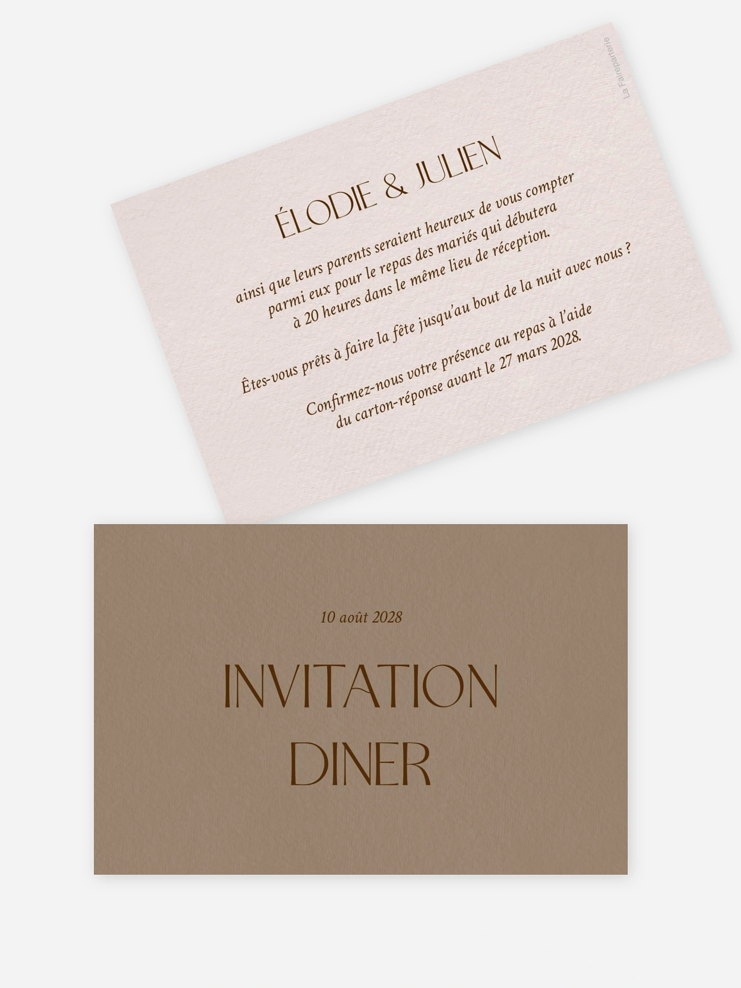 Carton d'invitation Mocca Love