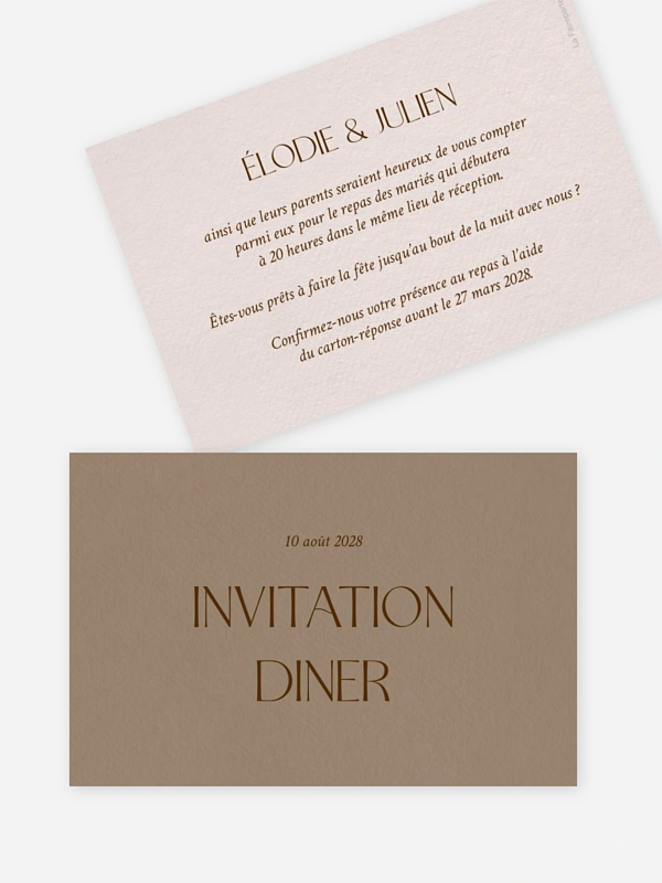 Carton d'invitation Mocca Love