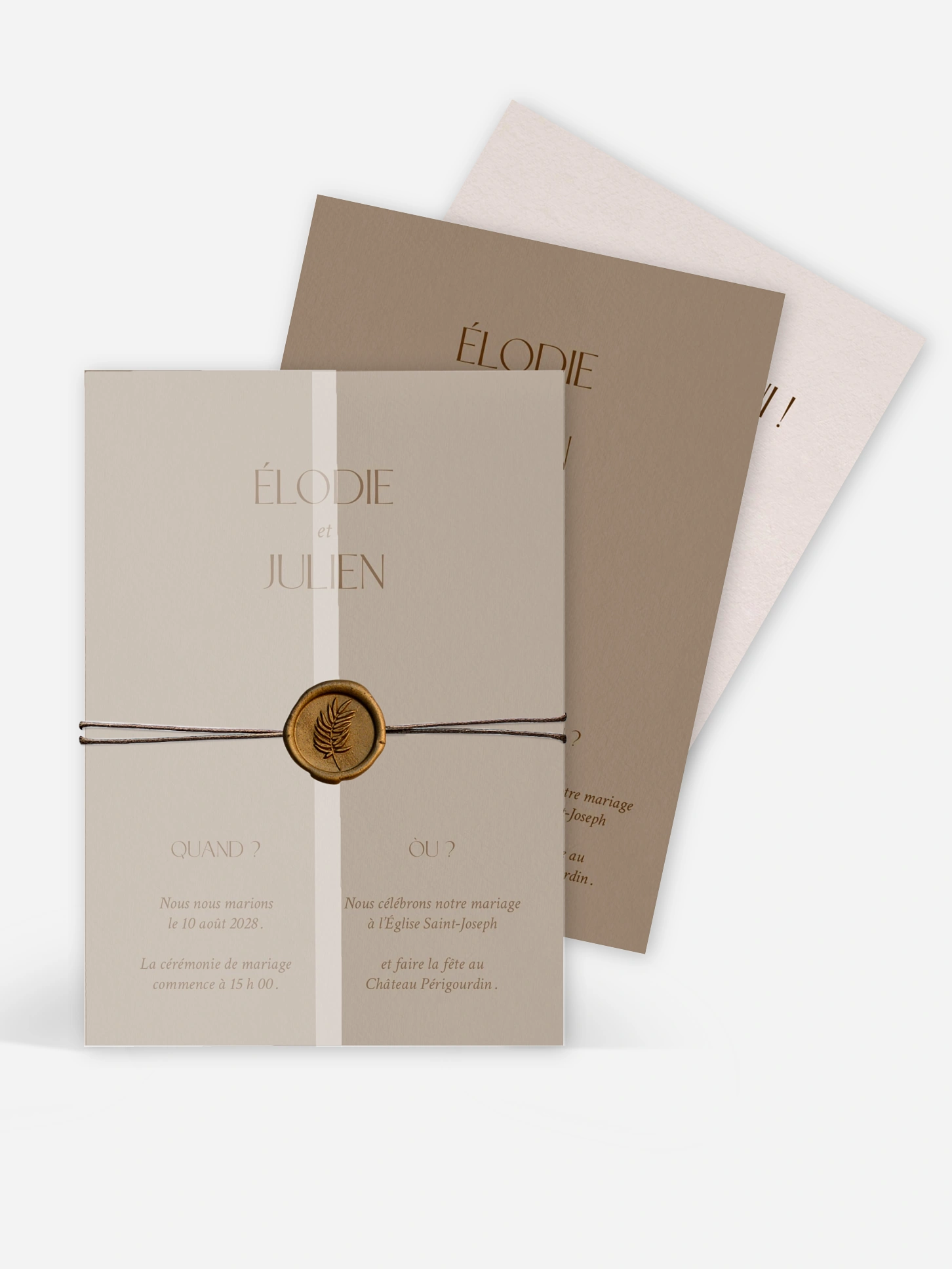 Faire-part de mariage Mocca Love