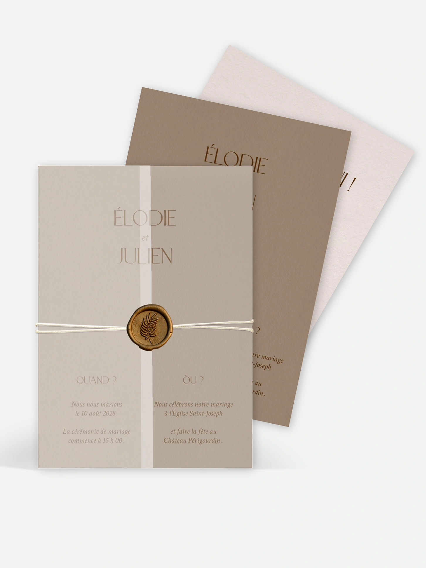 Faire-part de mariage Mocca Love