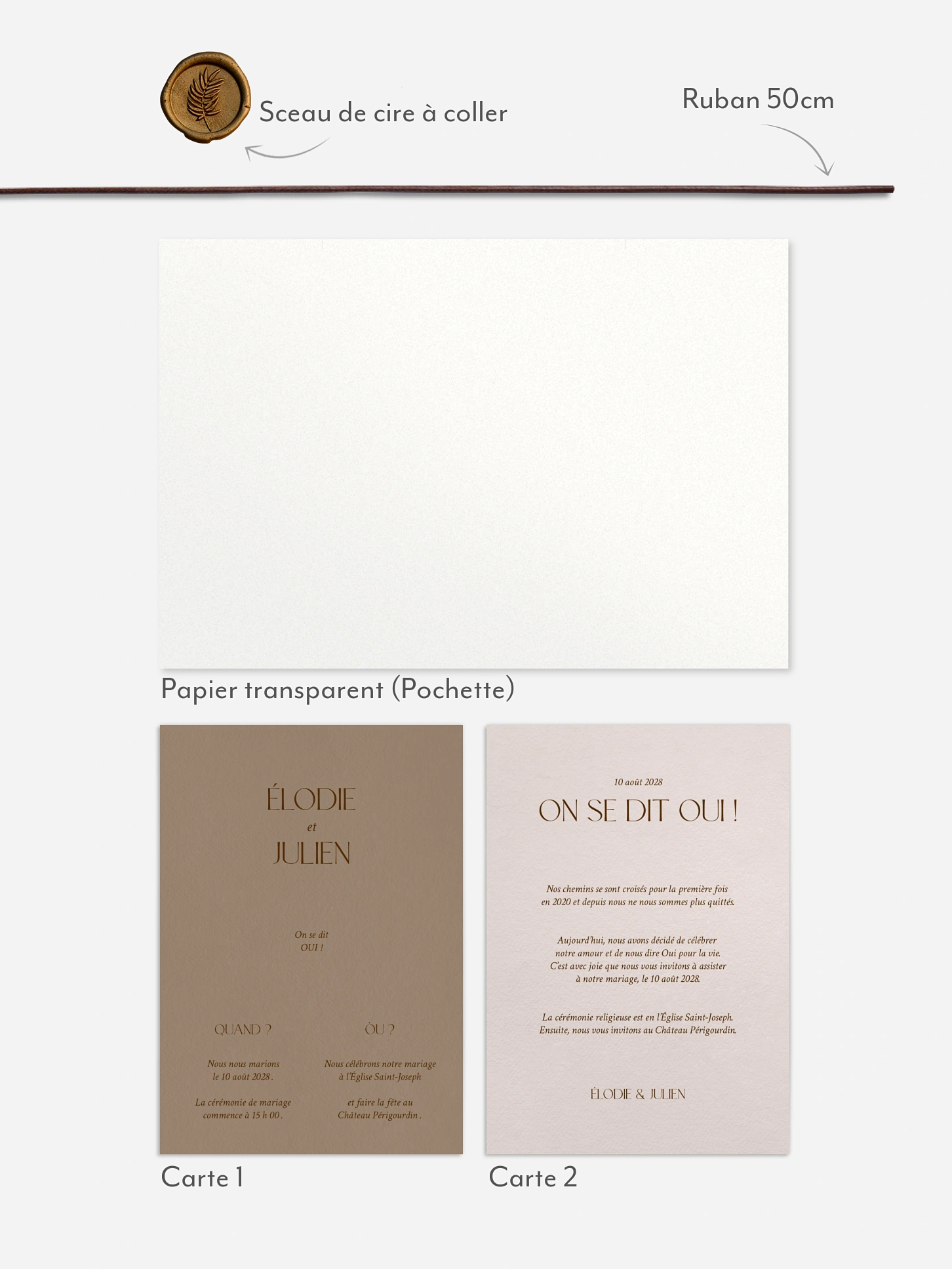 Faire-part de mariage Mocca Love