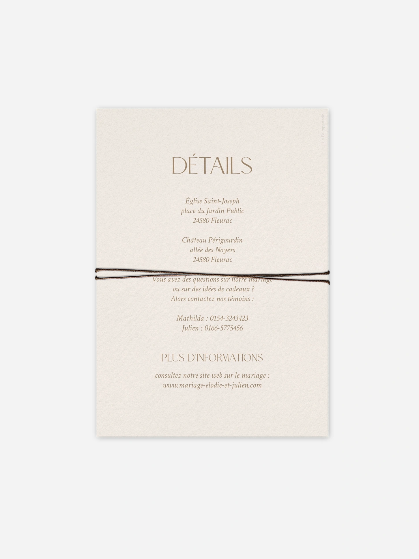 Faire-part de mariage Mocca Love