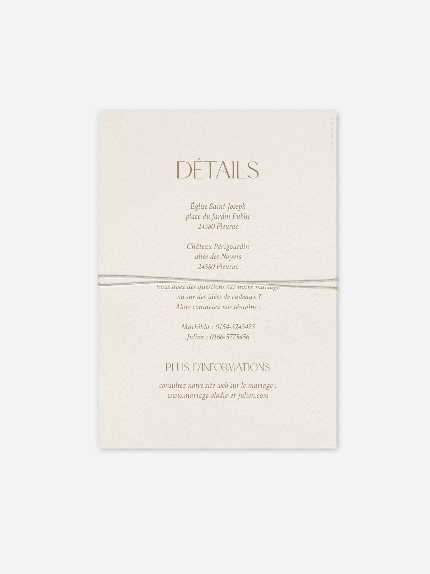 Faire-part de mariage Mocca Love