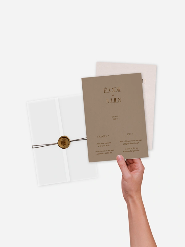 Faire-part de mariage Mocca Love