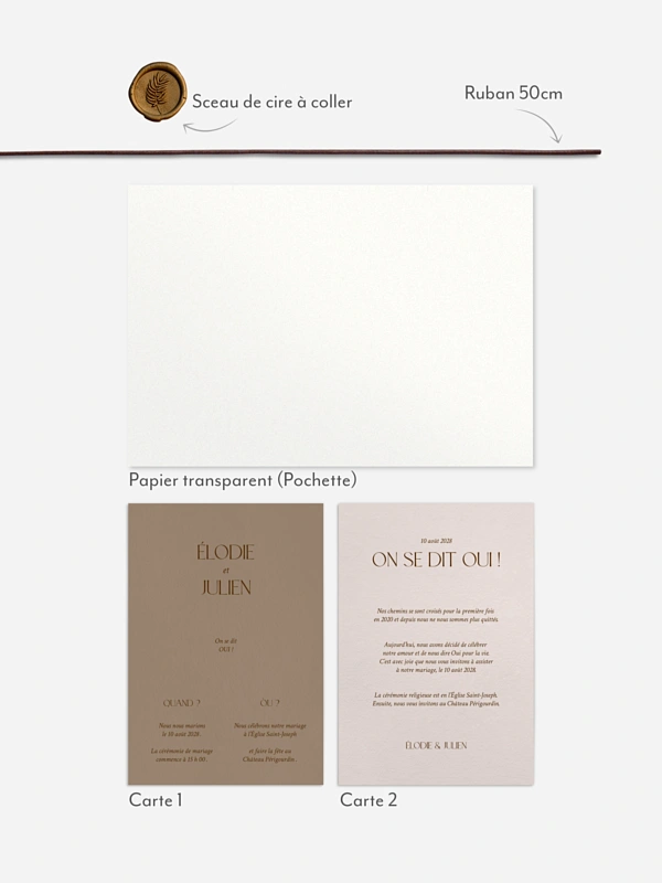 Faire-part de mariage Mocca Love