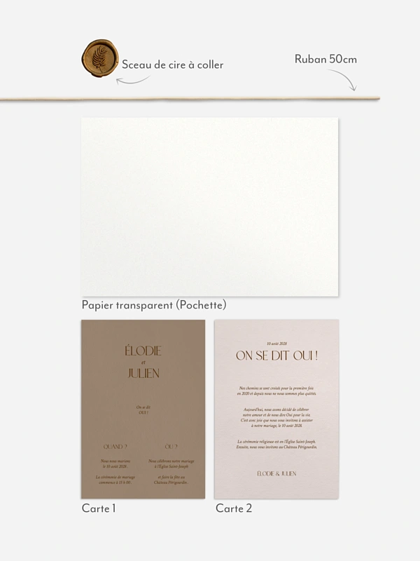 Faire-part de mariage Mocca Love