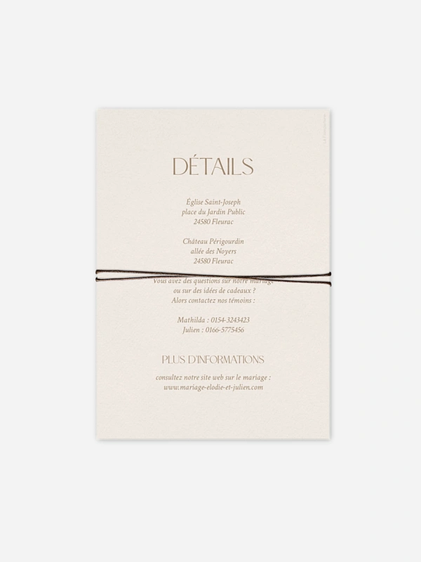 Faire-part de mariage Mocca Love